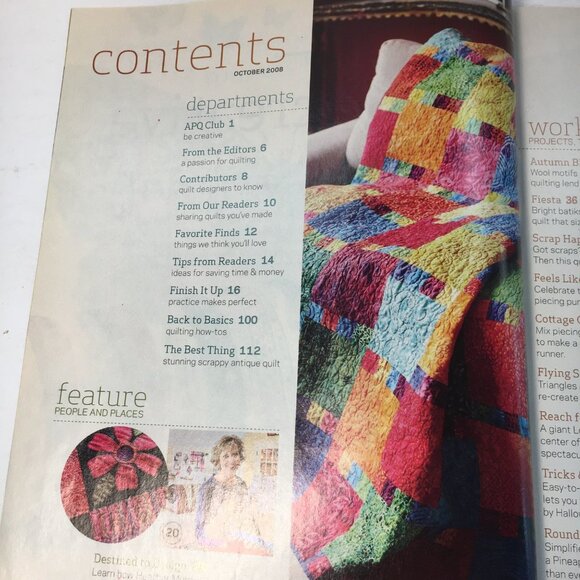 American Patchwork & Quilting Magazine Better Homes & Gardens October 2008 Issue - Picture 4 of 9